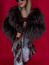 "CHILLY" LD04 artificial fur coat - choco